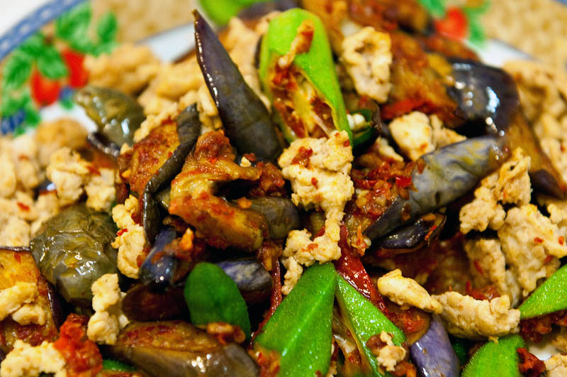 Sambal Okra and Brinjal