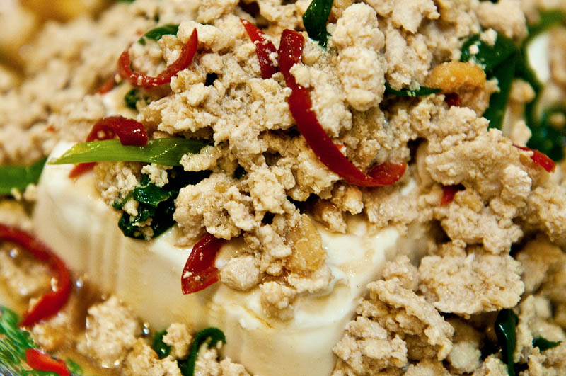 Steamed Taufu and Minced Meat