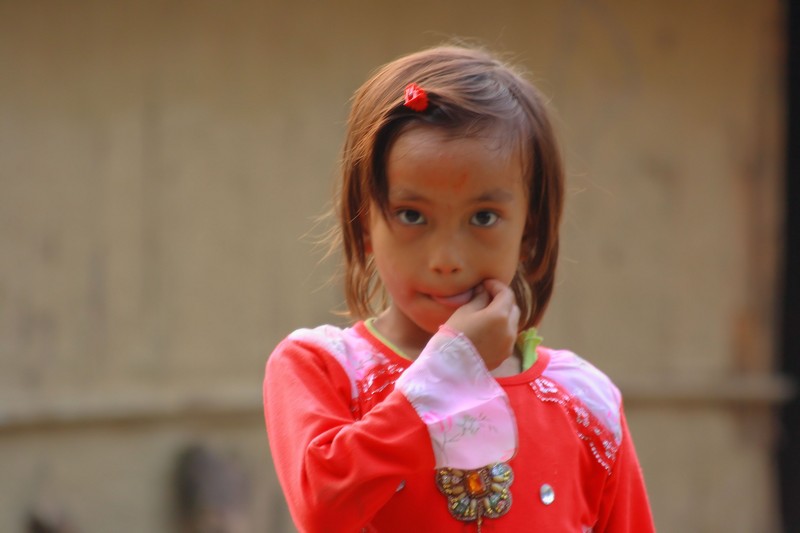 Girl in red