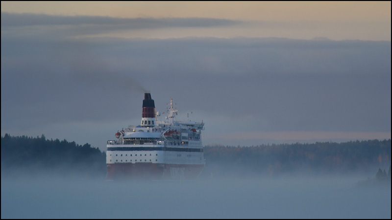 Cruise ship in fog 101102