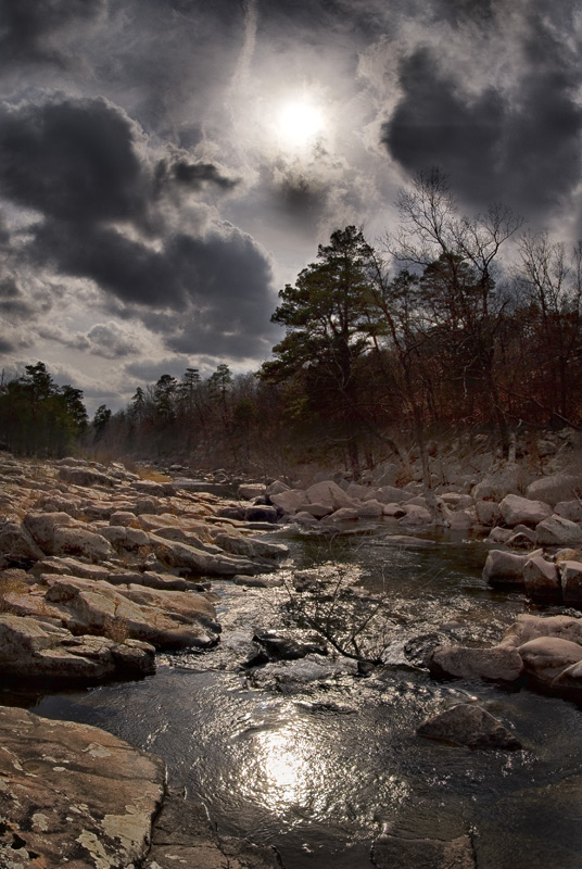 Storm clouds over Castor River