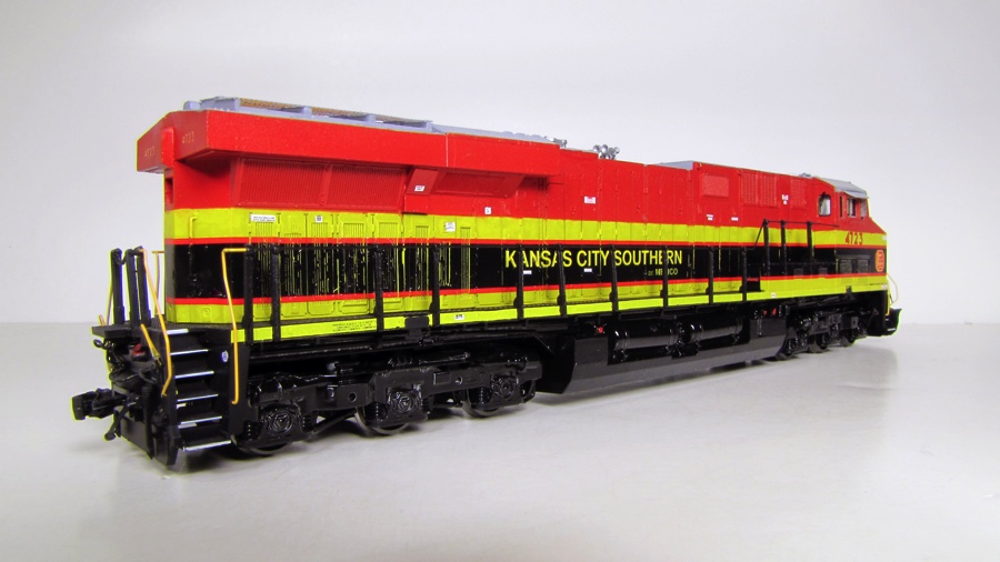 Replaced numerous radiator access doors with parts from Kato and Athearn AC4400CWs.