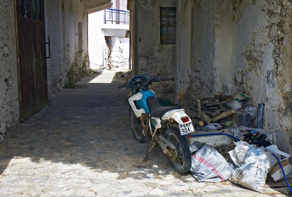 Moped in gate