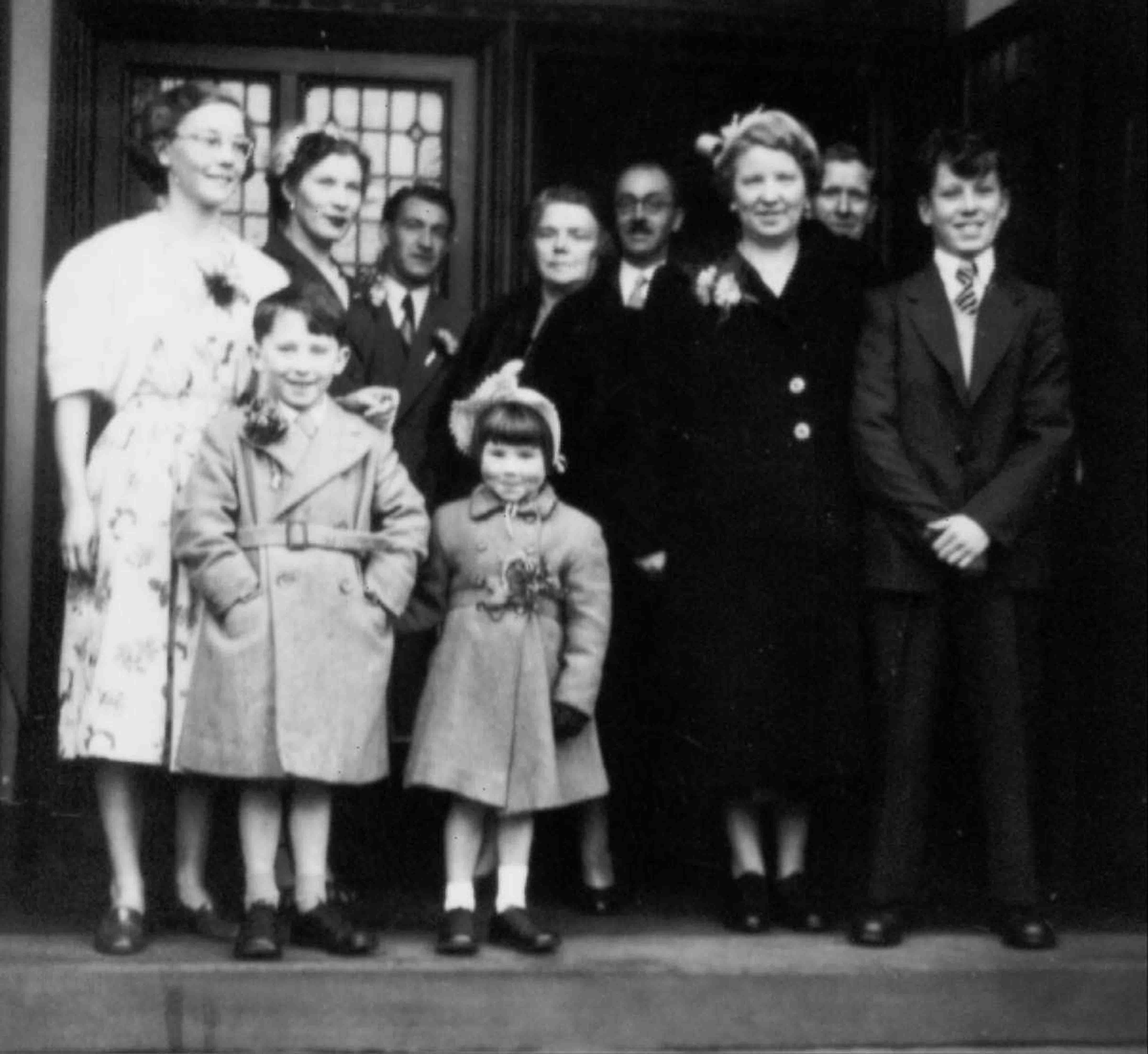 1956 Family at Mary & Georges wedding  (Archie on the right with the big smile!)