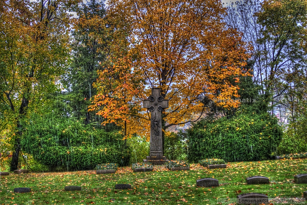 Clevelands Lakeview Cemetery in HDR