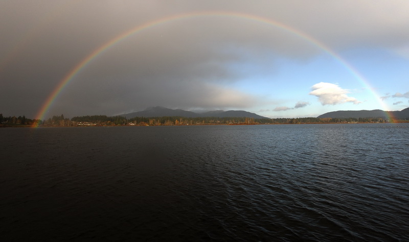 Rainbow over Quamichan Lake