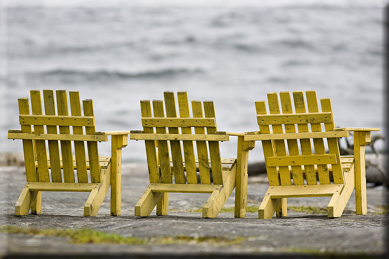 Yellow Chairs At Yellow Point