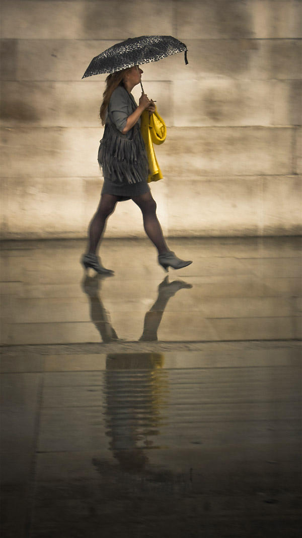 Girl with yellow coat