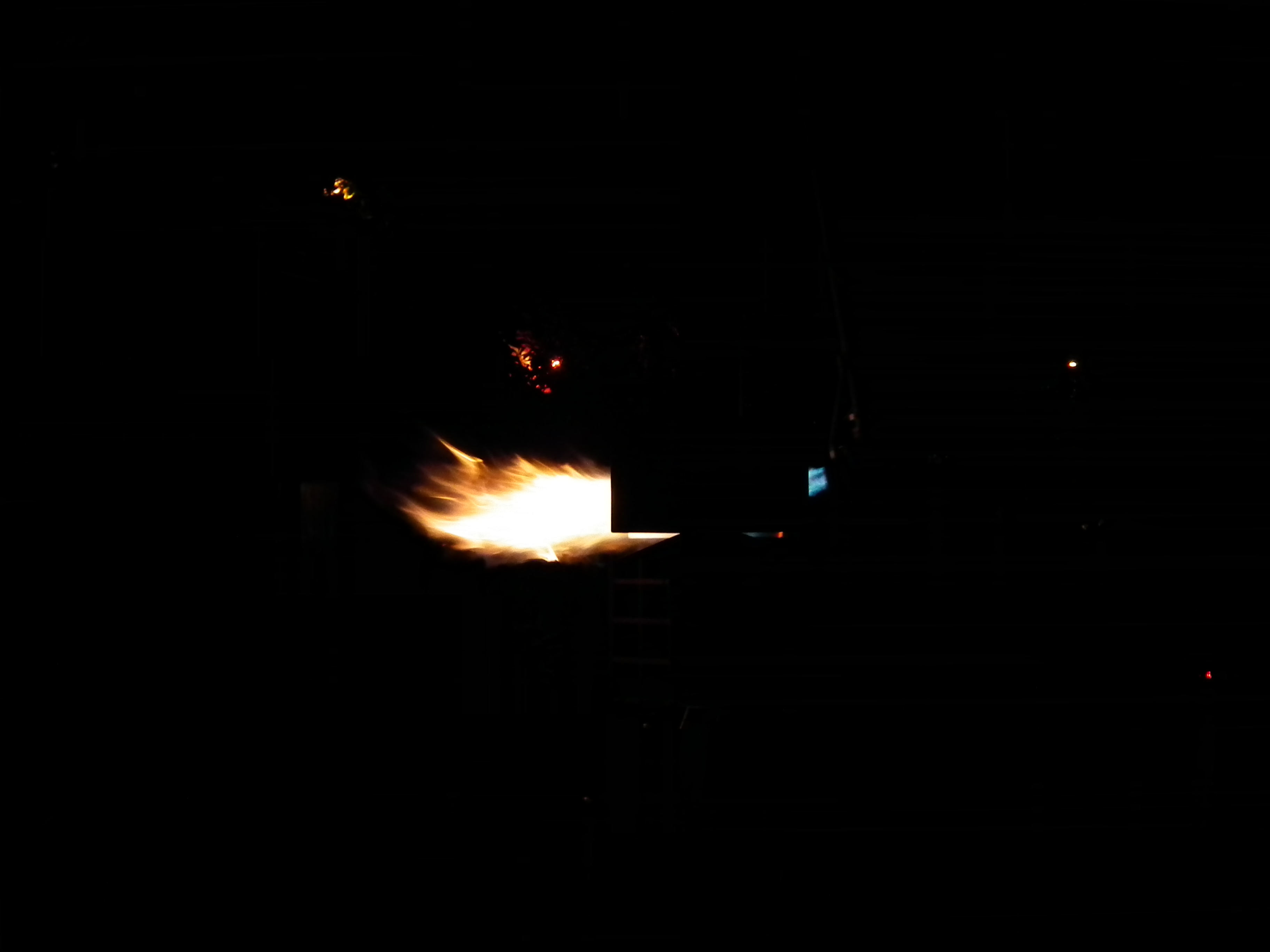 Solo Flame Through Fork.JPG