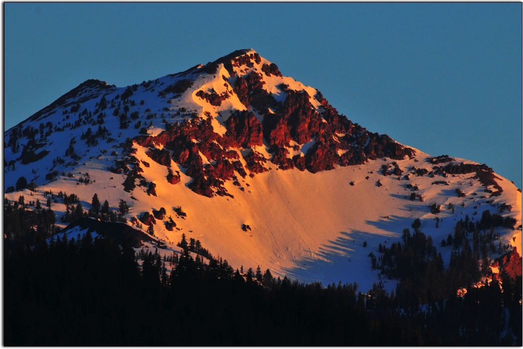 Dawn over a Cascade Peak, California