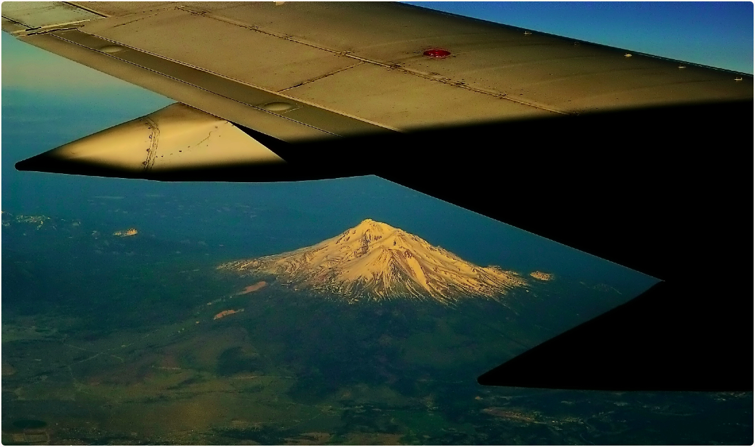 Mount Shasta from 30,000 Feet