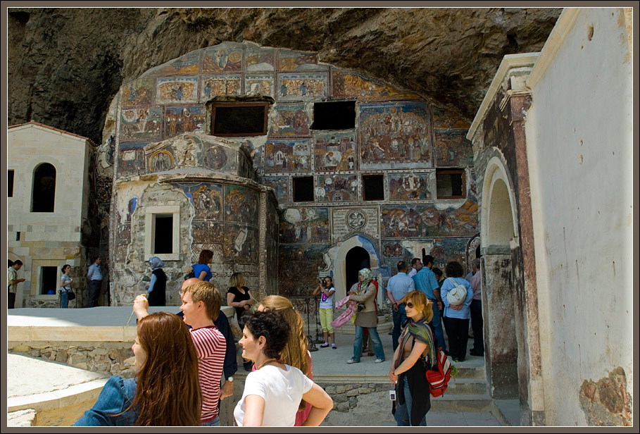 People in the Sumela monastery