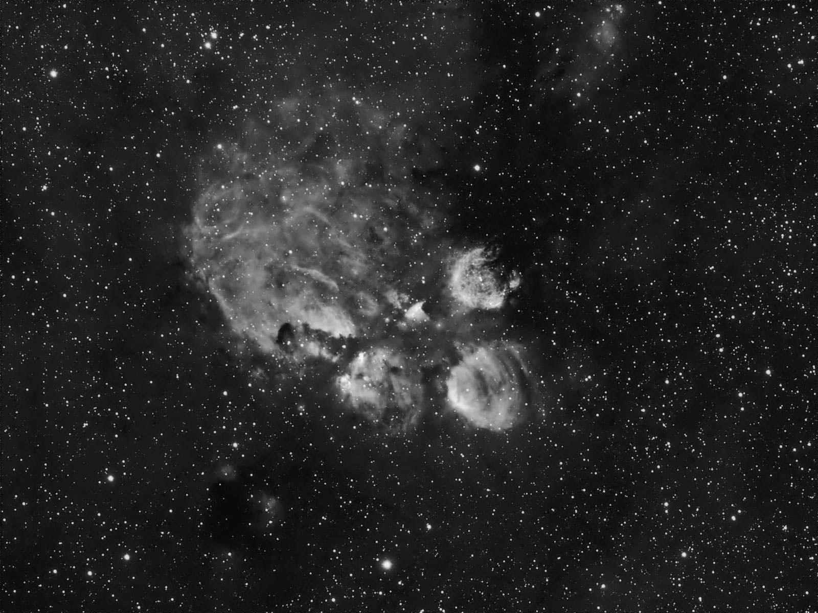 NGC 6334 or the Cats Paw Nebula in Ha.