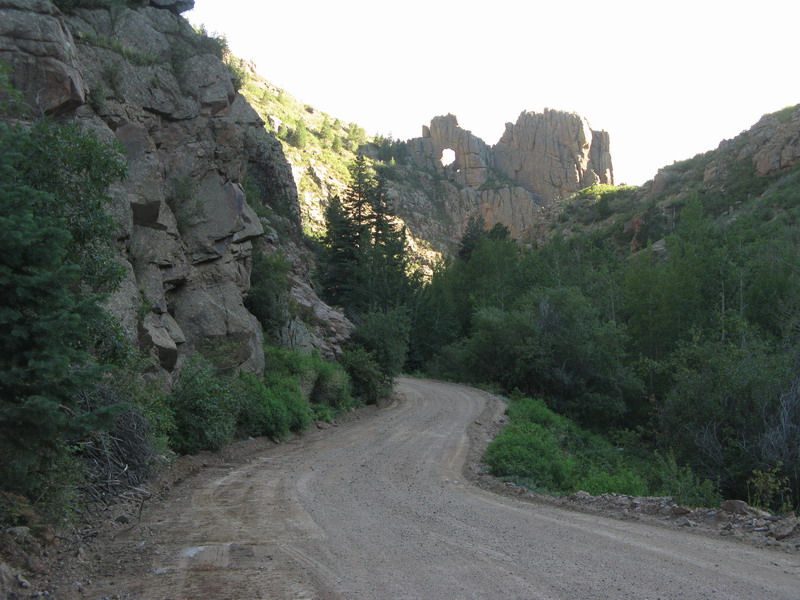 Driving Shelf road near Cripple Creek