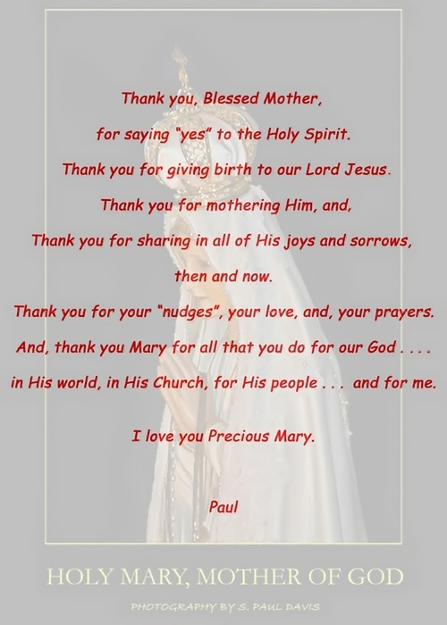 I LOVE YOU PRECIOUS MARY