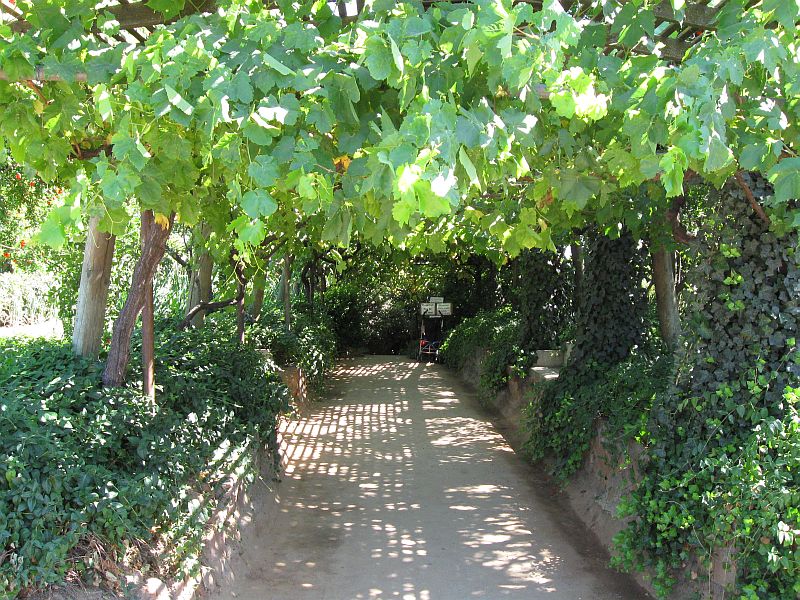 Walkway to underground entrance