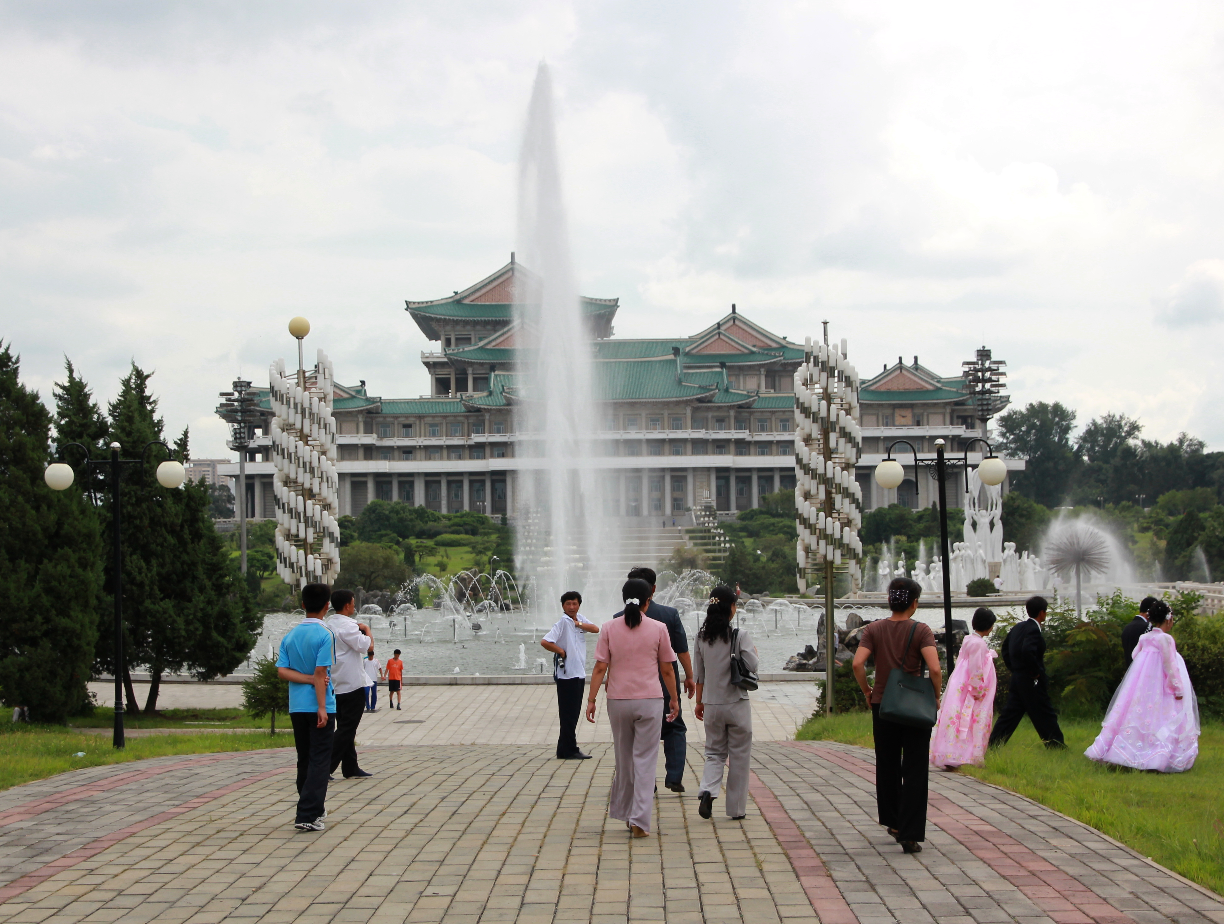 Mansudae Fountain Park and Grand Peoples Study House
