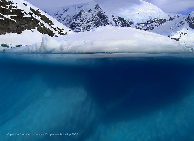 Iceberg under / over