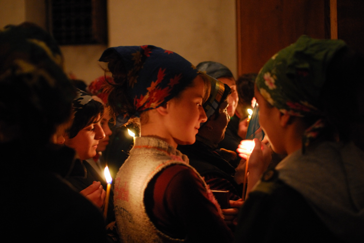Easter celebration in Mestia - Svanetia.
