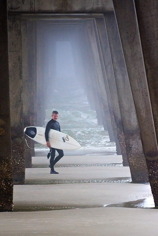 3rd Place. Pier and Surfer by Bruce Jones