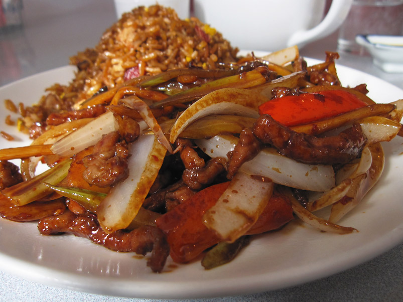 Spicy garlic beef and veggies
