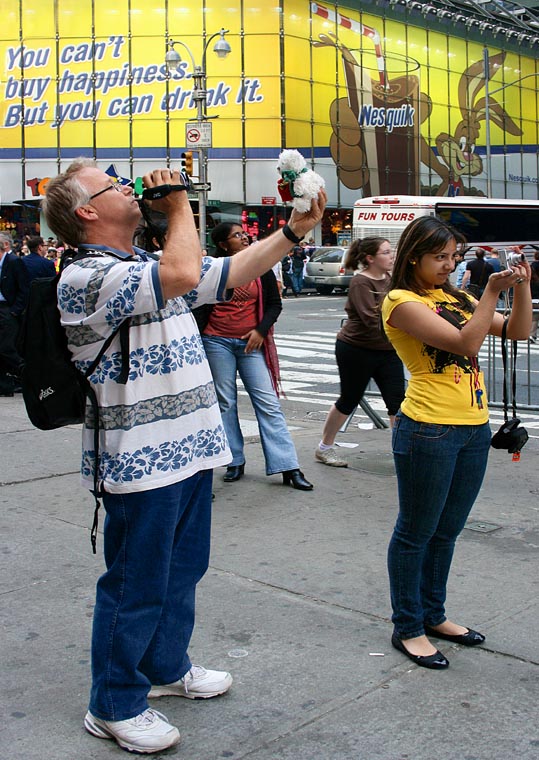 Teddy Bear sees Times Square