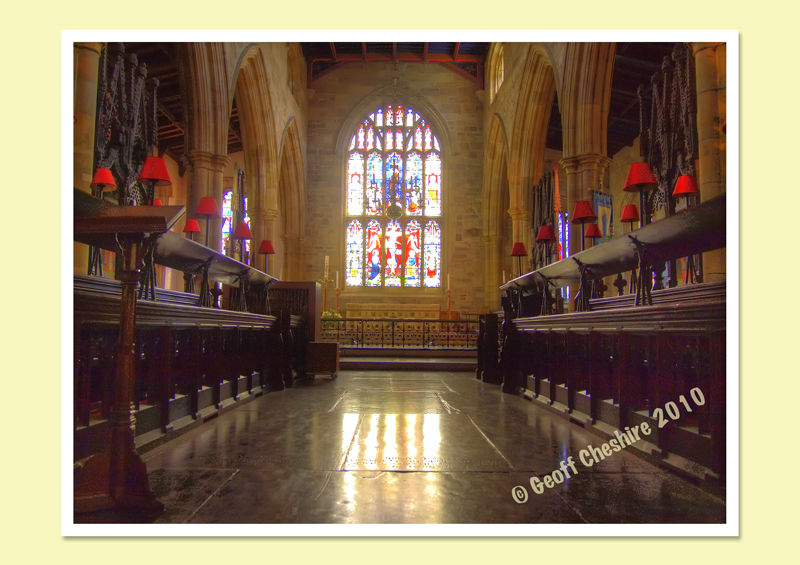 The nave in Lancaster Priory  (HDR)