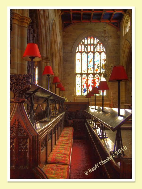 Choir stalls at Lancaster Priory  (HDR)