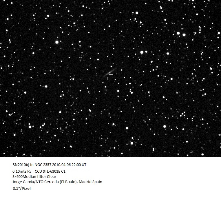 Supernovae SN2010bj in NGC2357