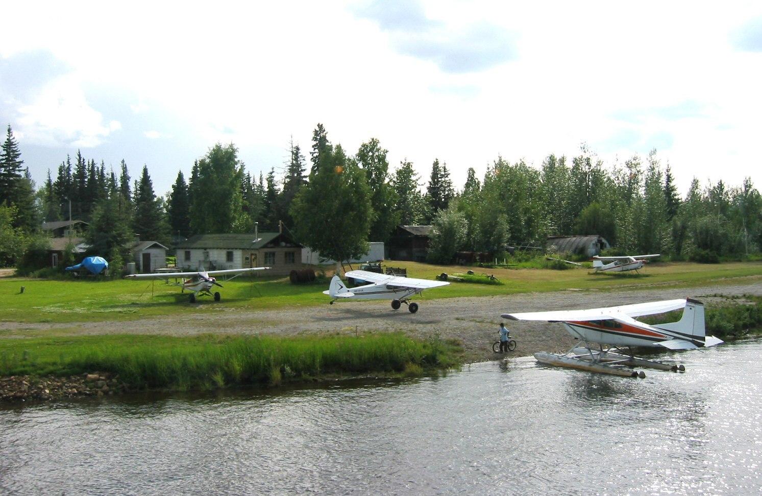 Bush plane airstrip on Banks of Chena River