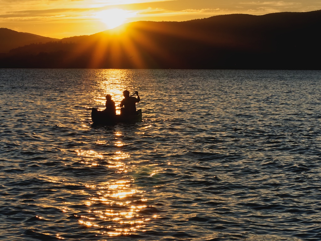 Sunset Newfound lake NH.