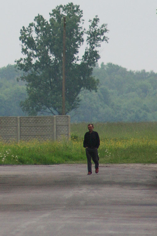 On the middle on the road