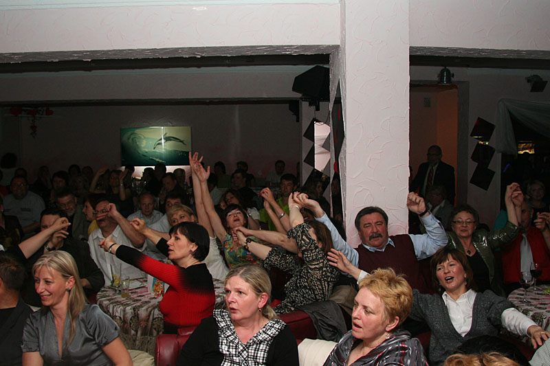 Hands in the air and joy