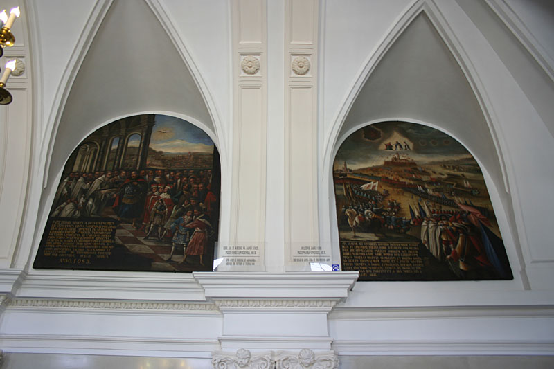 Paintings inside The Knights Hall