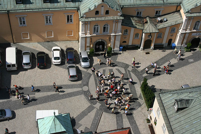 Pilgrims on Household courtyard