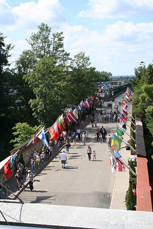 John Paul II Gate and Pilgrims