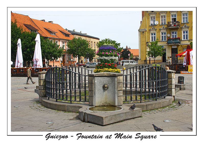 Gniezno - Fountain at Main Square