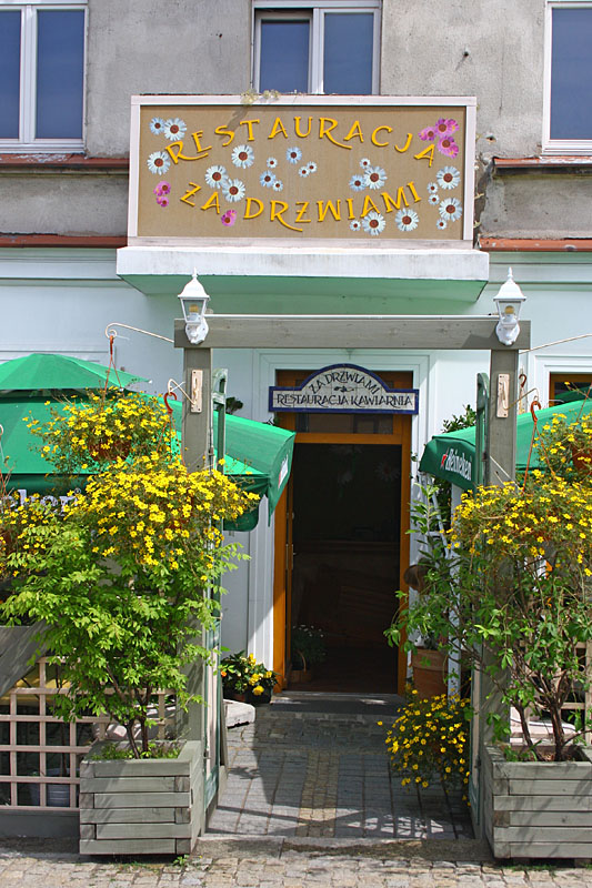 Entrance into a restaurant