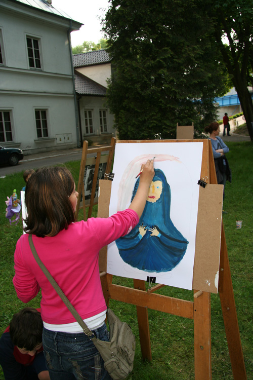 Girl and drawing