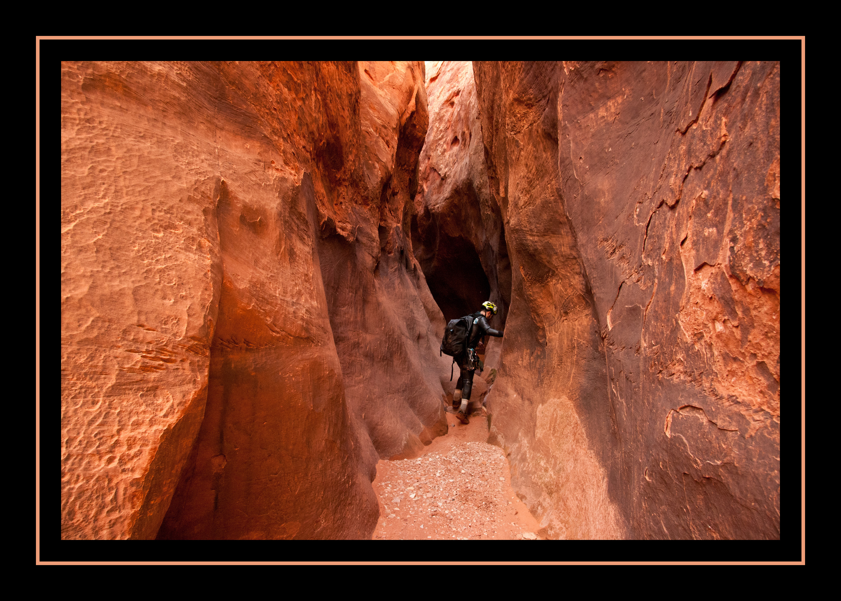 Working through the Narrows in Neon Canyon