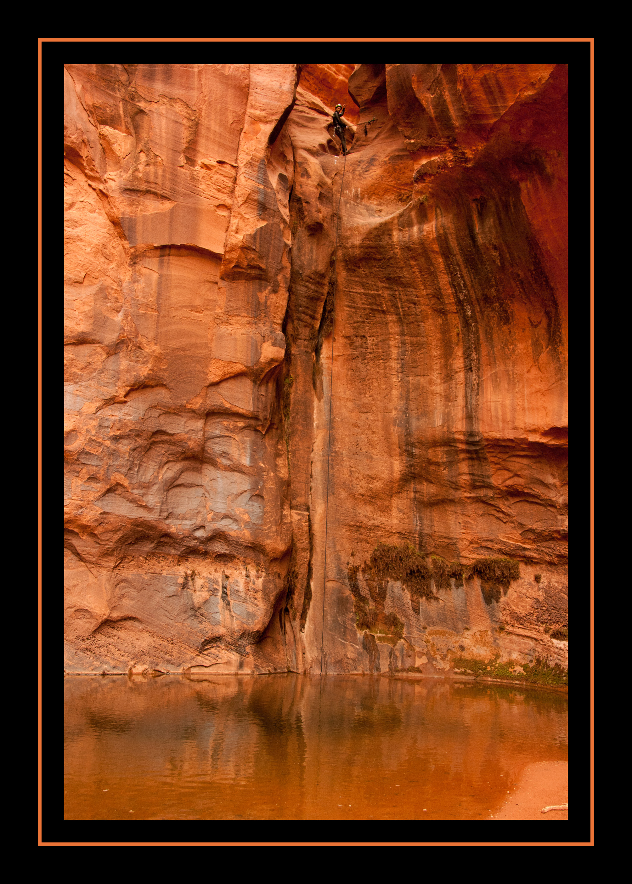 Final Rappel into South Fork Choprock