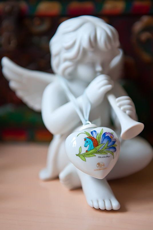 Porcelain Angel And Heart