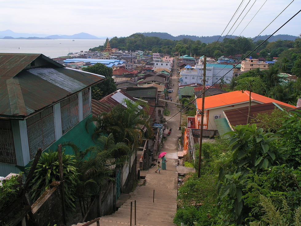 on the way up to the temple