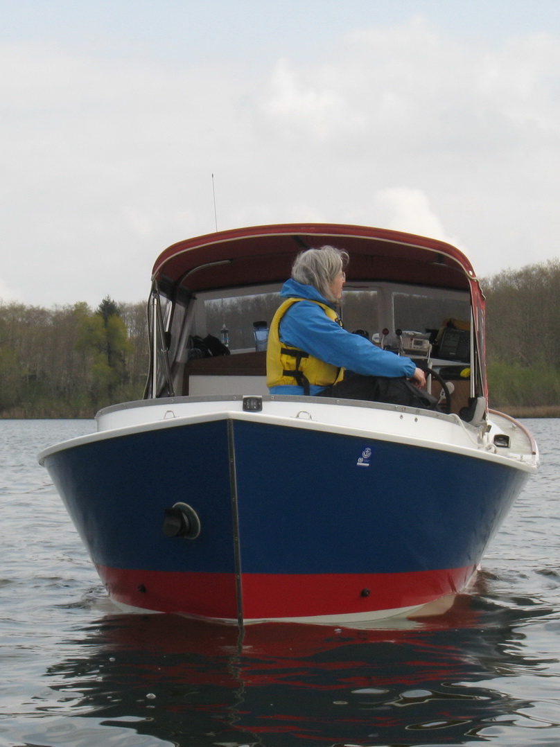 Stern view; second mate Belinda aboard