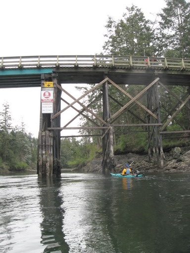 Via the Pender Canal, a manmade waterway separating the two Penders.