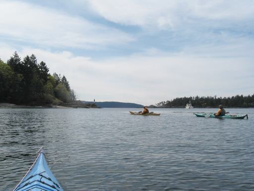 The boys and the cruiser, leaving Poet Cove, headed east.