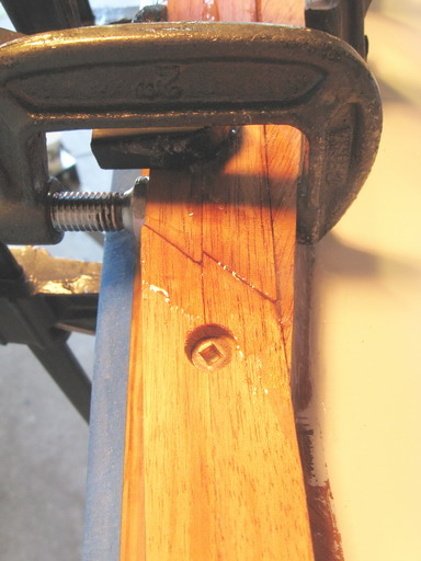After fitting and glueup to forward pieces, in combined lamination and glueup operation.