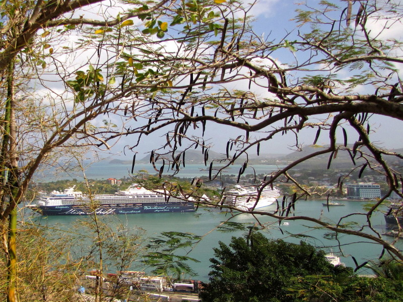 Vue du port de Castries