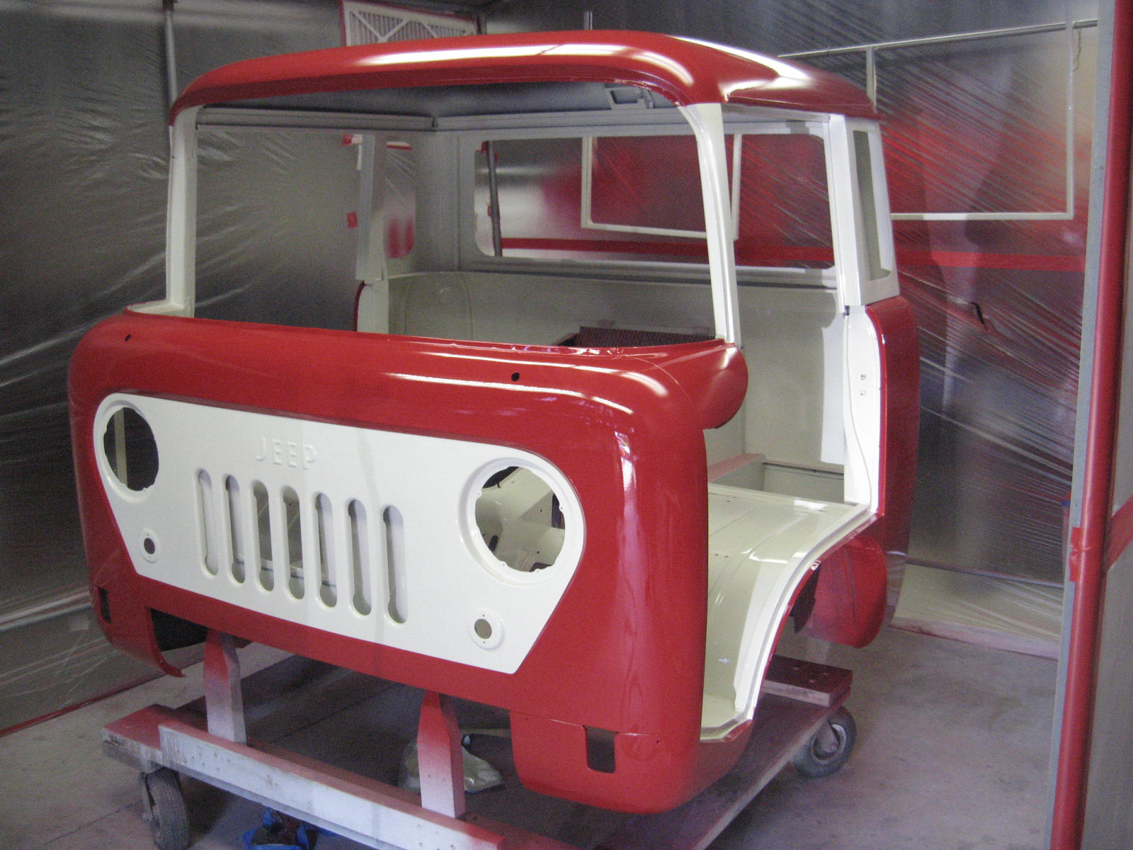 Cab finished with clear