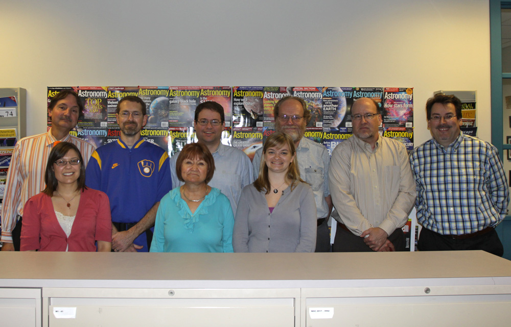 Staff of Astronomy Magazine, Waukesha WI including thee Mr. Tom Polakis, Contributing Editor.